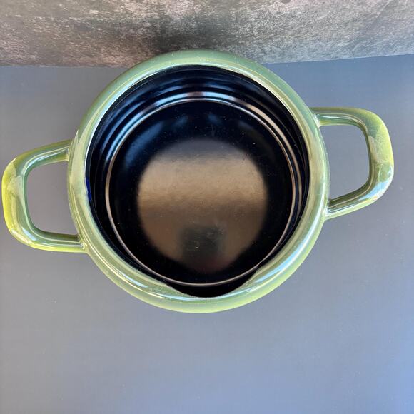 Mid Century Modern Enamel Saucier/Fondue Pot - Picture 6 of 10